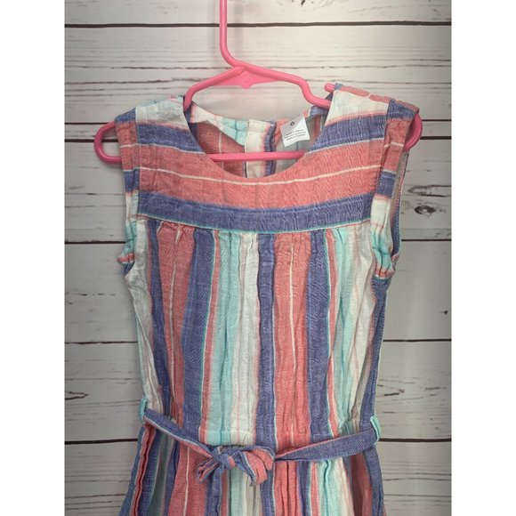 Carter’s Linen Striped size 6 short sleeve‎ tie waist Dress - Picture 5 of 8